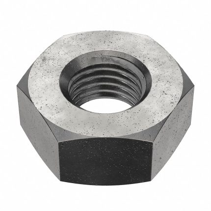 Hex Nut: M4-0.75 Thread, 7 mm Hex Wd, 3.2 mm Hex Ht, Steel, Class 8, Black Oxide, 100 PK