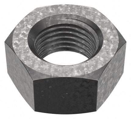 Hex Nut: M39-4.00 Thread, 60 mm Hex Wd, 31 mm Hex Ht, Steel, Class 8, Hot Dipped Galvanized