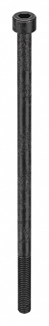 Socket Head Cap Screw: M6-1 Thread Size, 140 mm Lg, Std, Black Oxide, Steel, Class 12.9, 10 PK