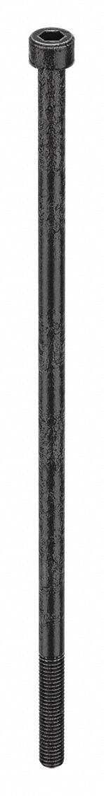 Socket Head Cap Screw: M6-1 Thread Size, 180 mm Lg, Std, Black Oxide, Steel, Class 12.9, 10 PK