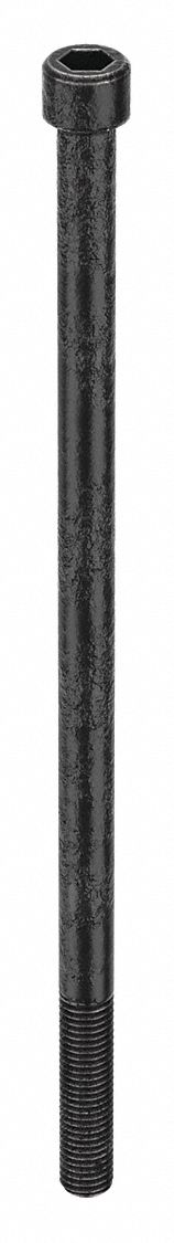 Socket Head Cap Screw: M12-1.75 Thread Size, 260 mm Lg, Std, Black Oxide, Steel, Class 12.9, 5 PK