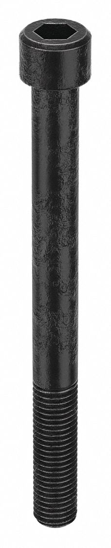 Socket Head Cap Screw: M18-2.5 Thread Size, 200 mm Lg, Std, Black Oxide, Steel, Class 12.9, 5 PK