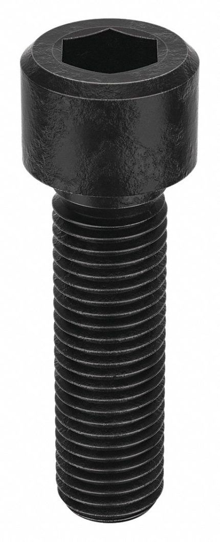 Socket Head Cap Screw: M24-3 Thread Size, 85 mm Lg, Std, Black Oxide, Steel, Class 12.9, 5 PK