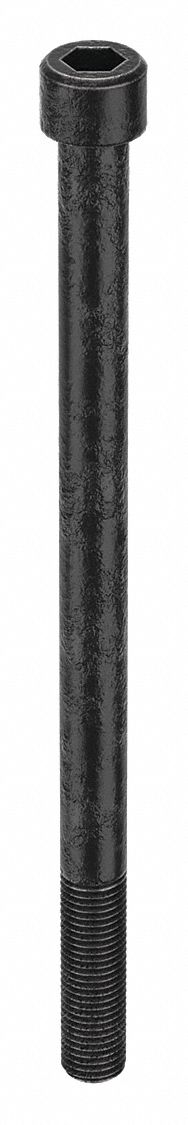 Socket Head Cap Screw: M24-3 Thread Size, 380 mm Lg, Std, Black Oxide, Steel, Class 12.9