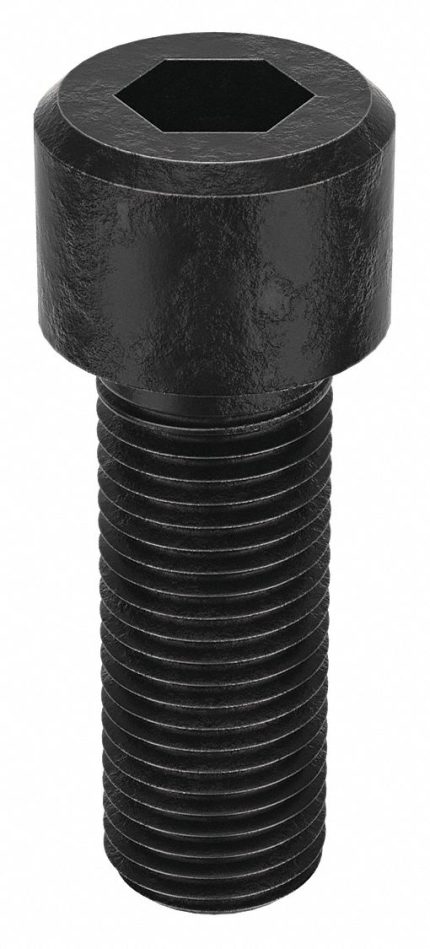 Socket Head Cap Screw: M27-3 Thread Size, 75 mm Lg, Std, Black Oxide, Steel, Class 12.9, 5 PK
