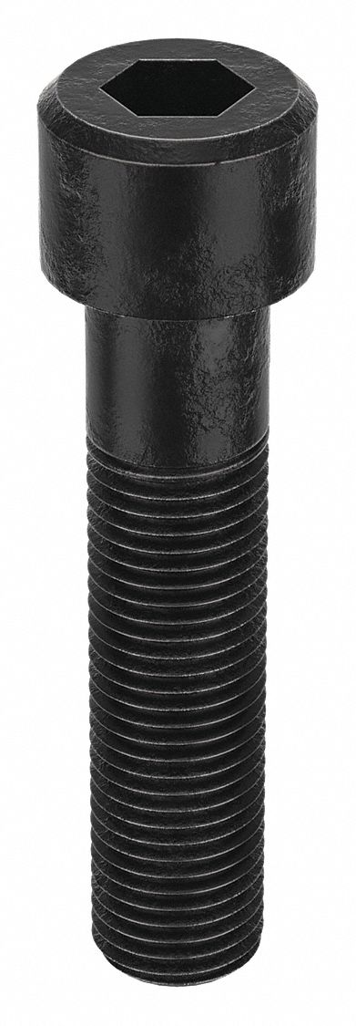 Socket Head Cap Screw: M27-3 Thread Size, 120 mm Lg, Std, Black Oxide, Steel, Class 12.9, 5 PK