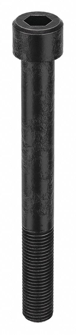 Socket Head Cap Screw: M30-3.5 Thread Size, 280 mm Lg, Std, Black Oxide, Steel, Class 12.9, 5 PK
