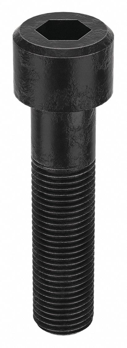 Socket Head Cap Screw: M33-3.5 Thread Size, 140 mm Lg, Std, Black Oxide, Steel, Class 12.9