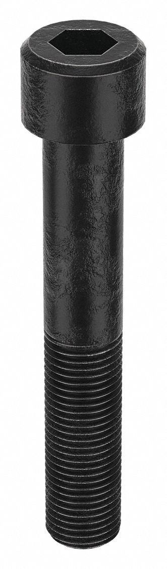 Socket Head Cap Screw: M33-3.5 Thread Size, 200 mm Lg, Std, Black Oxide, Steel, Class 12.9