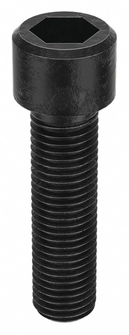 Socket Head Cap Screw: M16-1.5 Thread Size, 60 mm Lg, Std, Black Oxide, Steel, Class 12.9, 10 PK