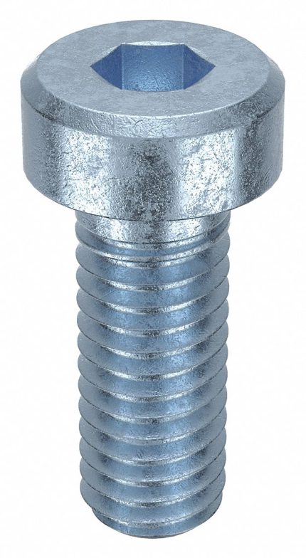 Socket Head Cap Screw: M6-1 Thread Size, 16 mm Lg, Low-Profile Std, Zinc Plated, Steel, 100 PK