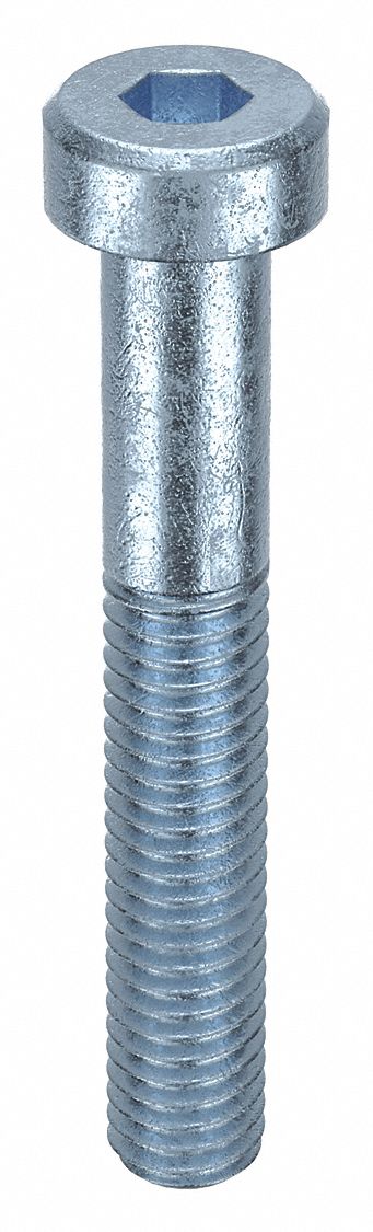 Socket Head Cap Screw: M6-1 Thread Size, 40 mm Lg, Low-Profile Std, Zinc Plated, Steel, 100 PK