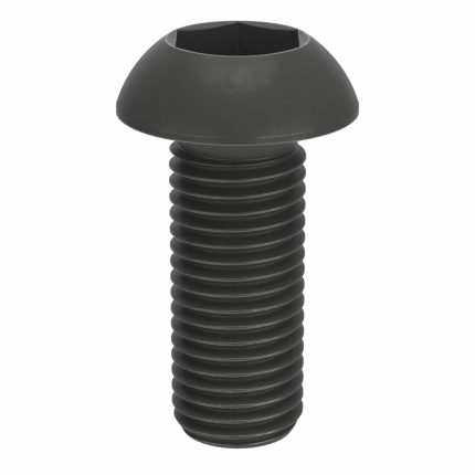 Socket Head Cap Screw: M16-2 Thread Size, 40 mm Lg, Button, Black Oxide, Steel, Class 10.9, 25 PK