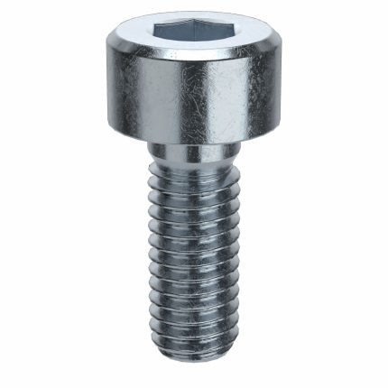 Socket Head Cap Screw: M3-0.5 Thread Size, 8 mm Lg, Std, Zinc Plated, Steel, Class 8, 100 PK