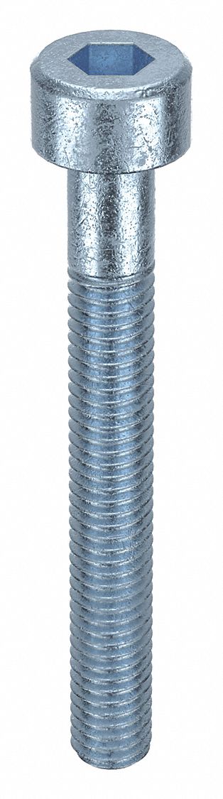 Socket Head Cap Screw: M3-0.5 Thread Size, 25 mm Lg, Std, Zinc Plated, Steel, Class 8, 100 PK