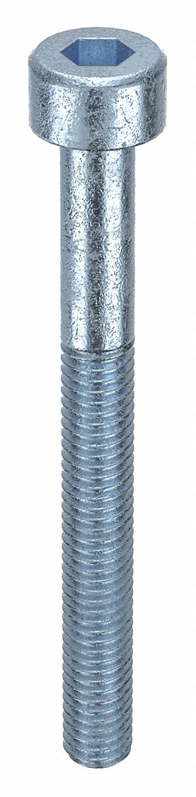 Socket Head Cap Screw: M3-0.5 Thread Size, 30 mm Lg, Std, Zinc Plated, Steel, Class 8, 100 PK