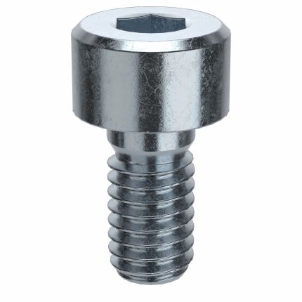 Socket Head Cap Screw: M4-0.7 Thread Size, 8 mm Lg, Std, Zinc Plated, Steel, Class 8, 100 PK