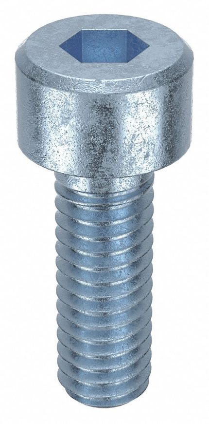 Socket Head Cap Screw: M4-0.7 Thread Size, 12 mm Lg, Std, Zinc Plated, Steel, Class 8, 100 PK