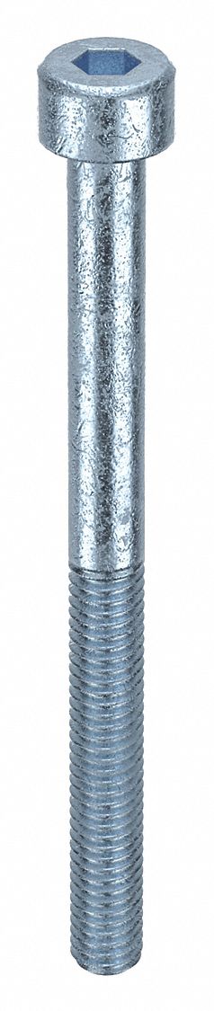 Socket Head Cap Screw: M4-0.7 Thread Size, 50 mm Lg, Std, Zinc Plated, Steel, Class 8, 100 PK