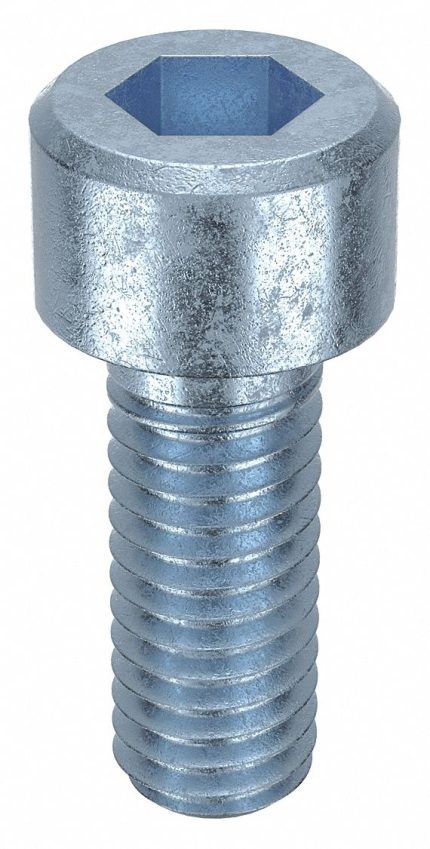 Socket Head Cap Screw: M6-1 Thread Size, 16 mm Lg, Std, Zinc Plated, Steel, Class 8, 100 PK