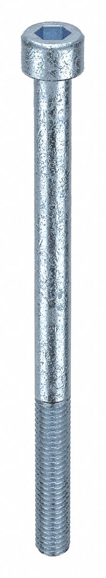 Socket Head Cap Screw: M6-1 Thread Size, 90 mm Lg, Std, Zinc Plated, Steel, Class 8, 50 PK
