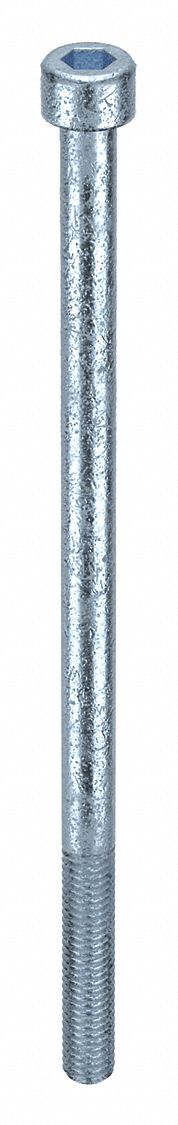 Socket Head Cap Screw: M6-1 Thread Size, 120 mm Lg, Std, Zinc Plated, Steel, Class 8, 50 PK