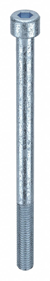 Socket Head Cap Screw: M8-1.25 Thread Size, 120 mm Lg, Std, Zinc Plated, Steel, Class 8, 50 PK