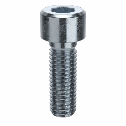 Socket Head Cap Screw: M10-1.5 Thread Size, 30 mm Lg, Std, Zinc Plated, Steel, Class 8, 100 PK