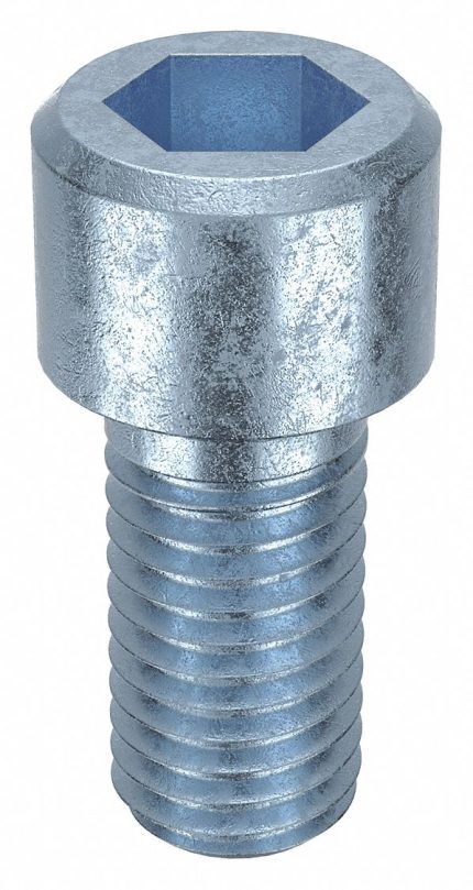 Socket Head Cap Screw: M12-1.75 Thread Size, 25 mm Lg, Std, Zinc Plated, Steel, Class 8, 50 PK