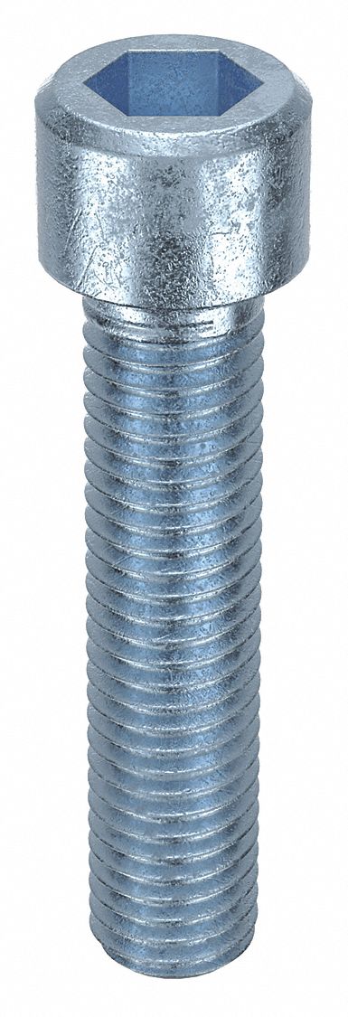Socket Head Cap Screw: M12-1.75 Thread Size, 55 mm Lg, Std, Zinc Plated, Steel, Class 8, 50 PK