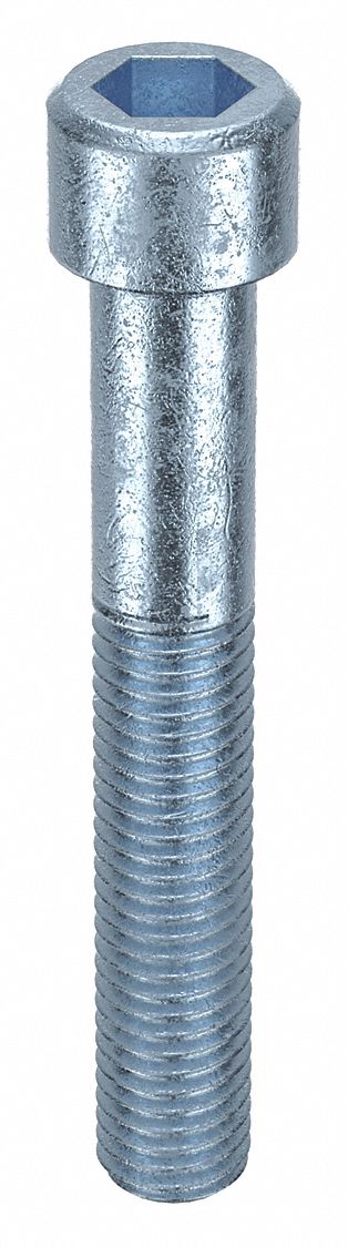 Socket Head Cap Screw: M12-1.75 Thread Size, 80 mm Lg, Std, Zinc Plated, Steel, Class 8, 25 PK