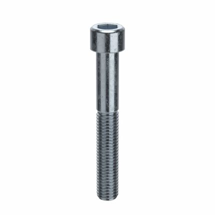 Socket Head Cap Screw: M12-1.75 Thread Size, 85 mm Lg, Std, Zinc Plated, Steel, Class 8, 25 PK