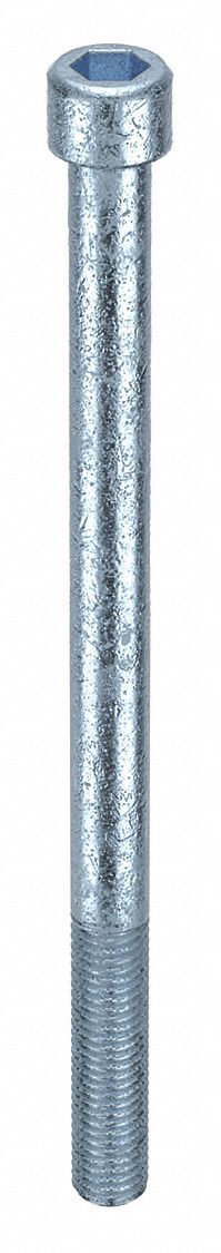 Socket Head Cap Screw: M12-1.75 Thread Size, 180 mm Lg, Std, Zinc Plated, Steel, Class 8, 10 PK