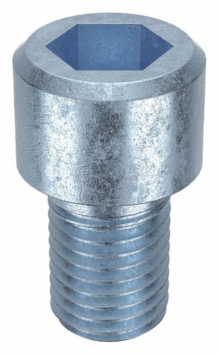 Socket Head Cap Screw: M20-2.5 Thread Size, 30 mm Lg, Std, Zinc Plated, Steel, Class 8, 10 PK