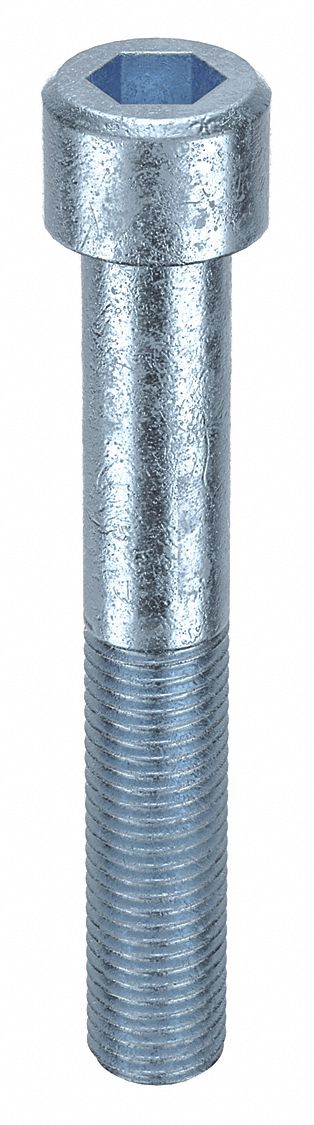 Socket Head Cap Screw: M24-3 Thread Size, 160 mm Lg, Std, Zinc Plated, Steel, Class 8, 5 PK