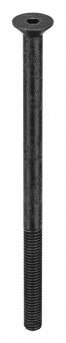 Socket Flat Head Screw: M4-0.7 Thread Size, 70 mm Lg, Flat, Black Oxide, Steel, Class 10.9, 100 PK
