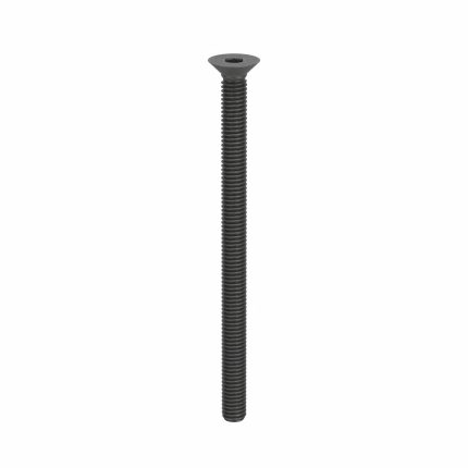 Socket Flat Head Screw: M6-1 Thread Size, 90 mm Lg, Flat, Black Oxide, Steel, Class 10.9, 100 PK