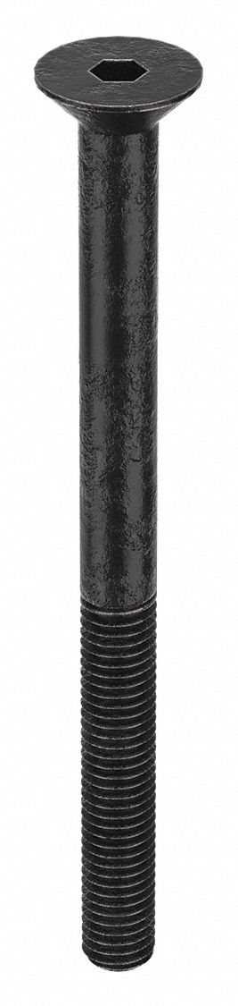 Socket Flat Head Screw: M8-1.25 Thread Size, 100 mm Lg, Flat, Black Oxide, Steel, Class 10.9, 50 PK