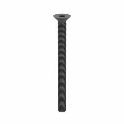Socket Flat Head Screw: M12-1.75 Thread Size, 140 mm Lg, Flat, Black Oxide, Steel, Class 10.9, 25 PK