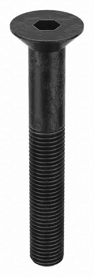 Socket Flat Head Screw: M16-2 Thread Size, 110 mm Lg, Flat, Black Oxide, Steel, Class 10.9, 10 PK