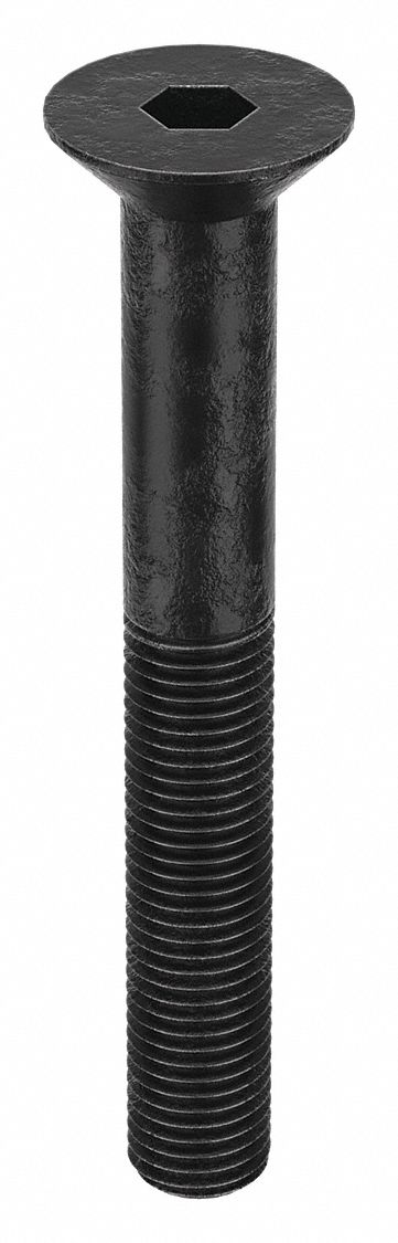 Socket Flat Head Screw: M16-2 Thread Size, 120 mm Lg, Flat, Black Oxide, Steel, Class 10.9, 10 PK