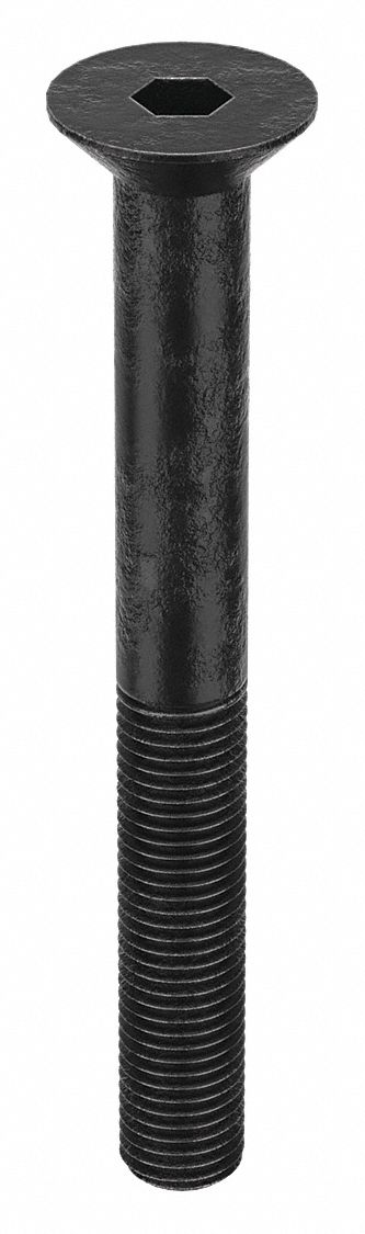 Socket Flat Head Screw: M16-2 Thread Size, 140 mm Lg, Flat, Black Oxide, Steel, Class 10.9, 10 PK