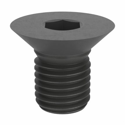 Socket Flat Head Screw: M20-2.5 Thread Size, 30 mm Lg, Flat, Black Oxide, Steel, Class 10.9, 10 PK