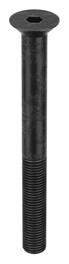 Socket Flat Head Screw: M20-2.5 Thread Size, 200 mm Lg, Flat, Black Oxide, Steel, Class 10.9, 5 PK