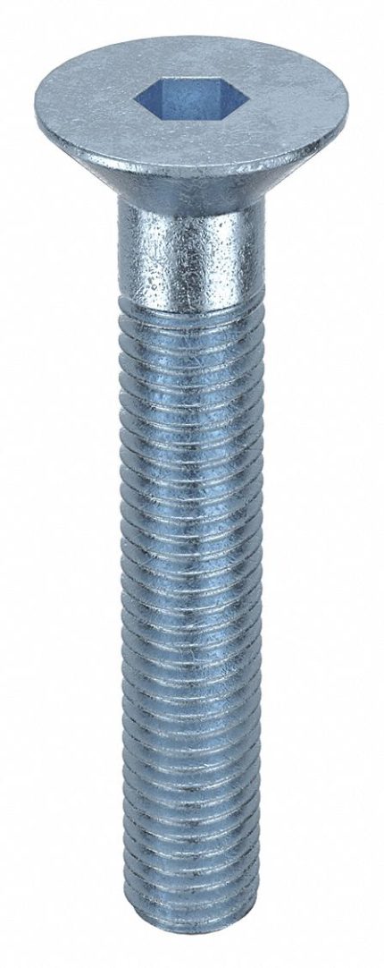Socket Flat Head Screw: M12-1.75 Thread Size, 70 mm Lg, Flat, Zinc Plated, Steel, Class 8, 25 PK