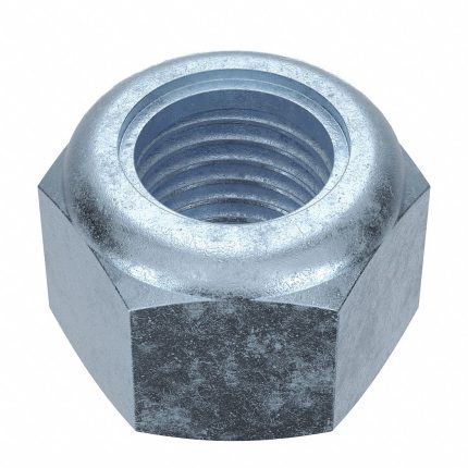 Lock Nut: Nylon Insert, M20-2.50 Thread Size, Steel, Class 8, Zinc Plated, 30 mm Hex Wd, 25 PK