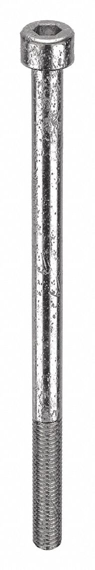Socket Head Cap Screw: M5-0.8 Thread Size, 90 mm Lg, Std, Plain, Stainless Steel, 18-8, 25 PK
