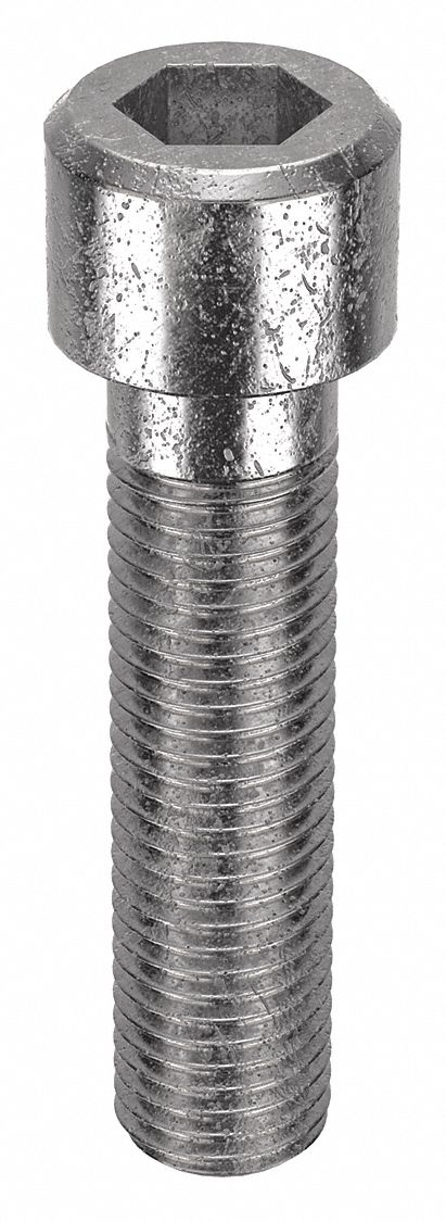 Socket Head Cap Screw: M24-3 Thread Size, 100 mm Lg, Std, Plain, Stainless Steel, 18-8, 5 PK