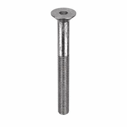 Socket Flat Head Screw: M6-1 Thread Size, 55 mm Lg, Flat, Plain, Stainless Steel, 18-8, 50 PK