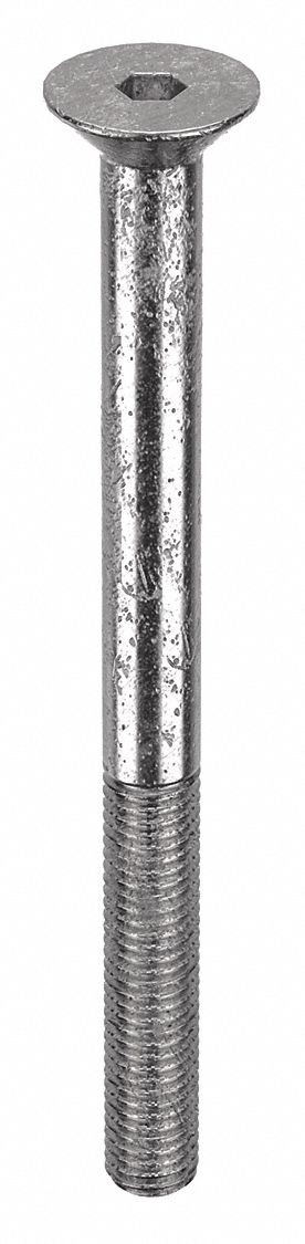 Socket Flat Head Screw: M10-1.5 Thread Size, 120 mm Lg, Flat, Plain, Stainless Steel, 18-8, 25 PK